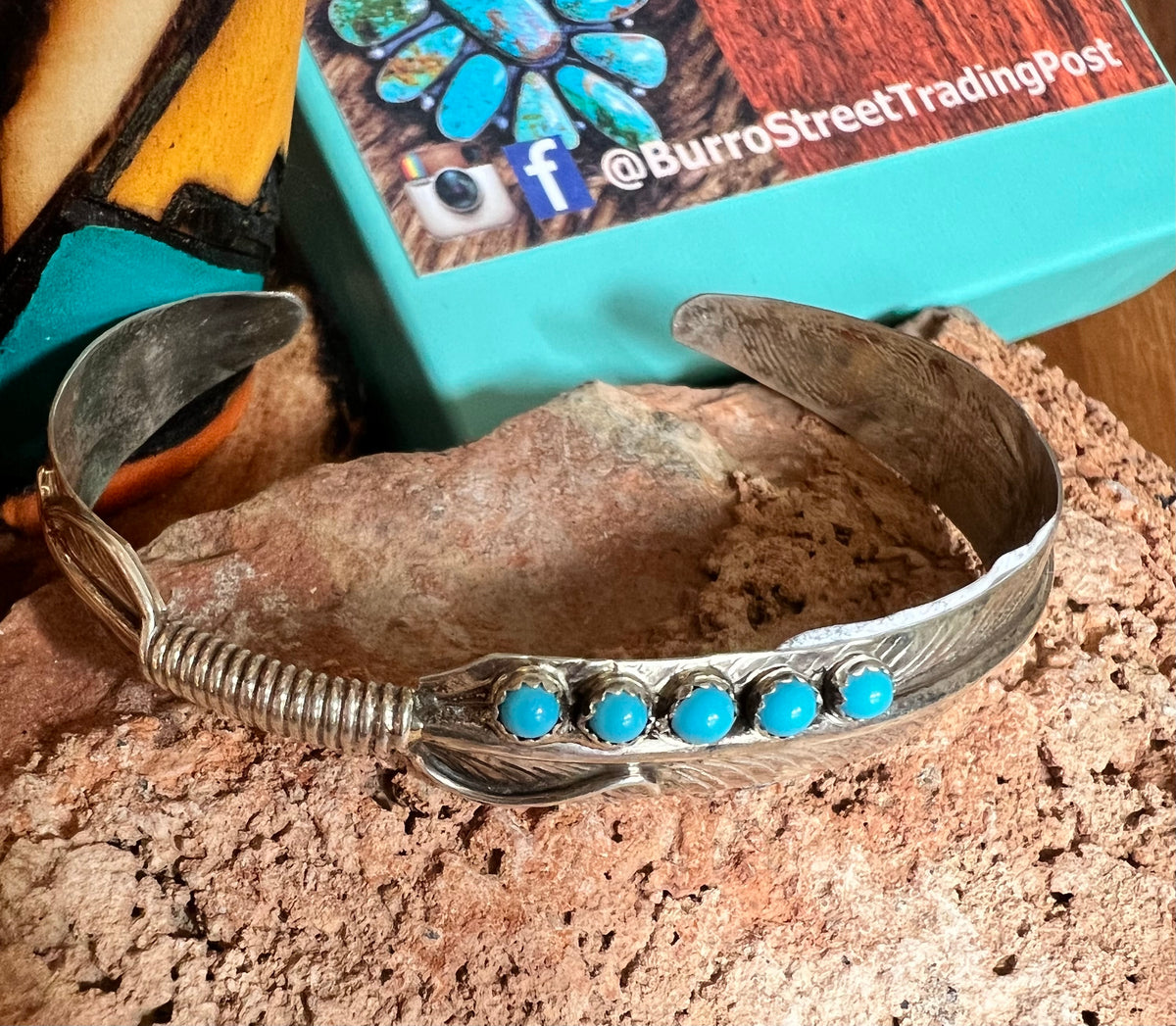 Turquoise Feather Bracelet
